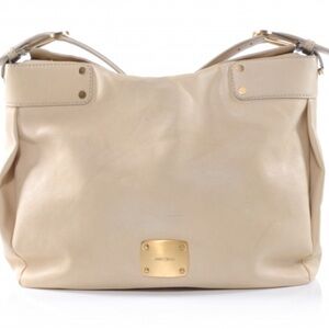 Jimmy Choo Leather Tribeca Bag Oat